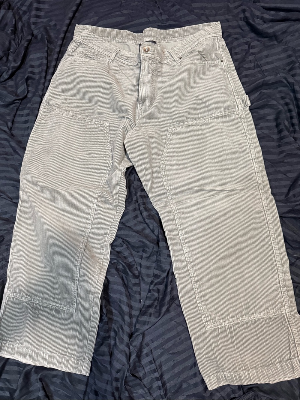 No Boundaries Corduroy Carpenter Pants Sage Green